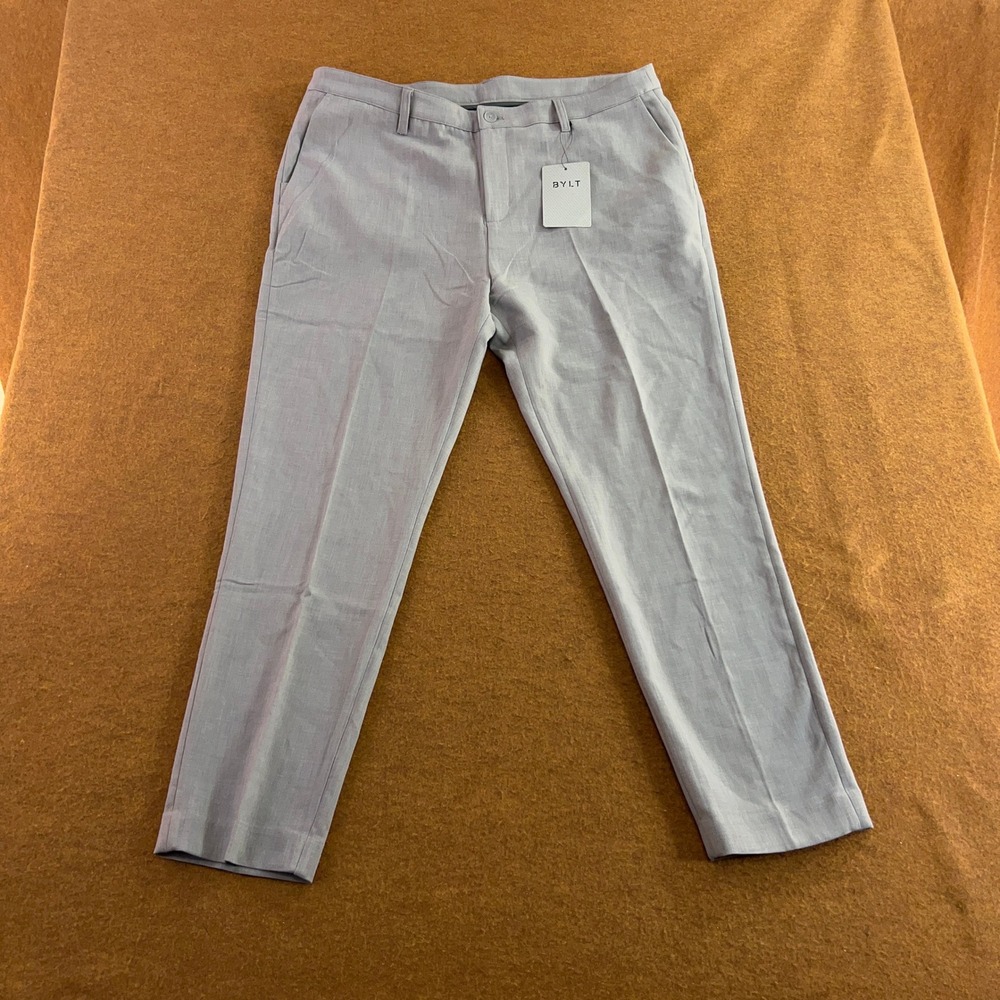 BYLT Mens 40 Heather Grey Pro Suit Pant MBP0459 Dress Pant NWT